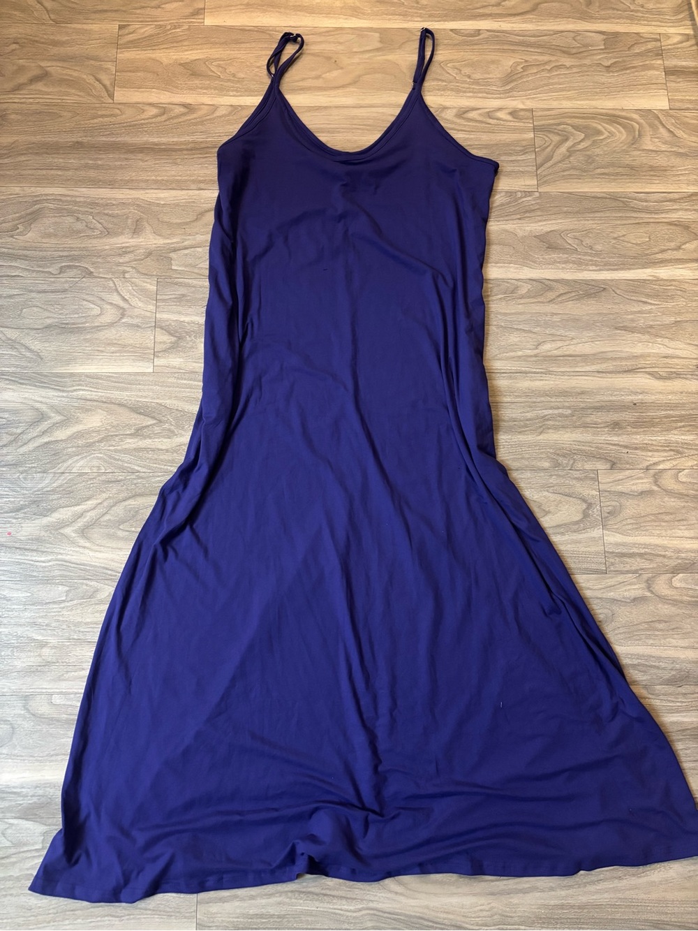 Women’s Navy Slip Dress - Classic Spaghetti Strap